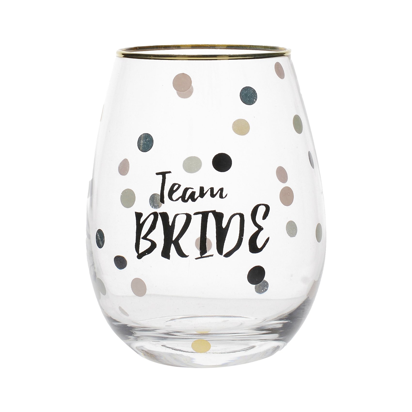 Creative Tops 5233320 Ava & I 'Team Bride' Decorated Stemless Wine Glass, 590 ml (21 fl oz)