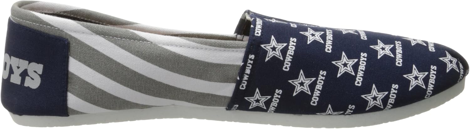 FOCO NFL Canvas Stripe Slip On Shoes : Clothing