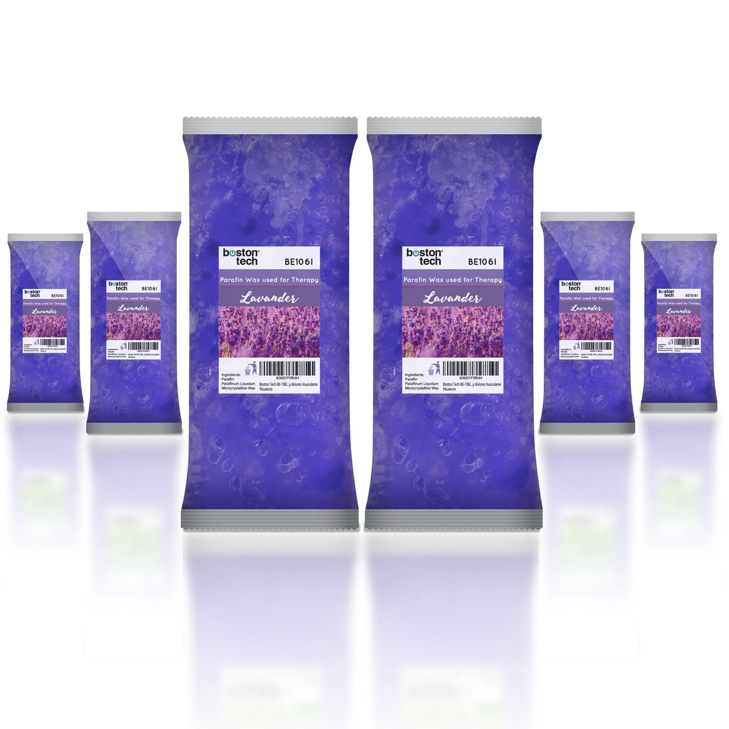 Paraffin Wax for Hands and Feet BostonTech|Antioxidant Rehabilitation+ Arthritis Osteoarthritis Treatment+Moisturises+ Nourishes+Aesthetic Ideal for Any Paraffin Wax Bath Pack of 6Blocksx450g|Lavender