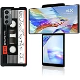 Rossy for LG Wing 5G Phone Case Slim Lightweight Retro Audio Cassette Patten Design Hard PC Shookproof Protection Anti-Scratch Cover for LG Wing 5G 6.8 inch