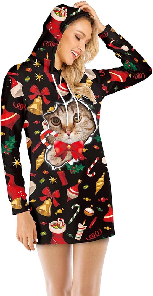 christmas hoodie dress