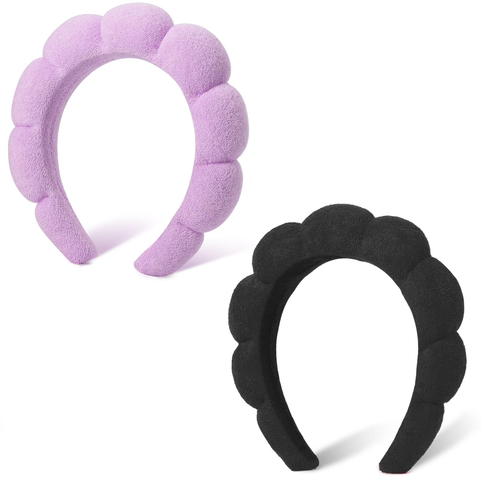 DRESHOW Spa Headband for Women Sponge Headband for Washing Face Clouds Soft Terry Cloth Makeup Skincare Headbands — image 1