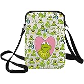 BWWKTOP Muppet Frog Crossbody Bag Kermit Frog Gift Kermit Frog Character Shoulder Bag Singing Frog Gift The Frog Merch