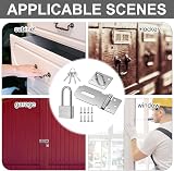 Saerryor Door Hasp and Staple with Padlock Heavy Duty Shed Lock Hasp view 6