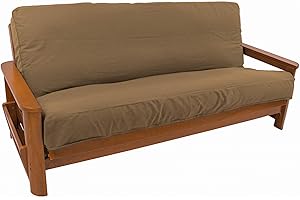 Blazing Needles Solid Twill 8 to 9-inch Full Futon Cover