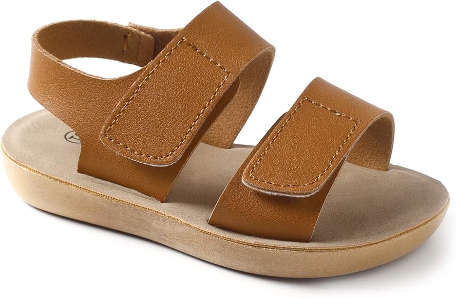 adjustable buckle strap flat sandals