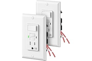 DEWENWILS 15A GFCI Outlet, Tamper-Resistant Electrical Outlet, GFCI Switch Combo with LED Indicator Light, Weather Resistant 