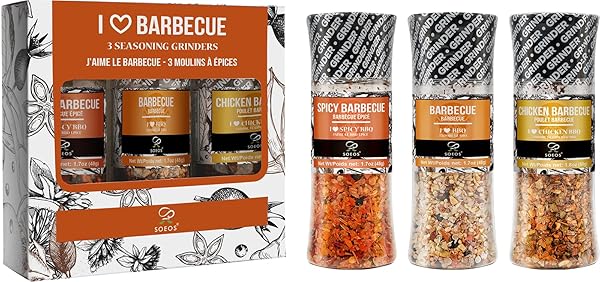 SOEOS SPICE SEASONING SET OF 3, 5.2OZ(146G), WITH...