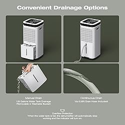 Waykar 5000 Sq. Ft Home Dehumidifier with Drain