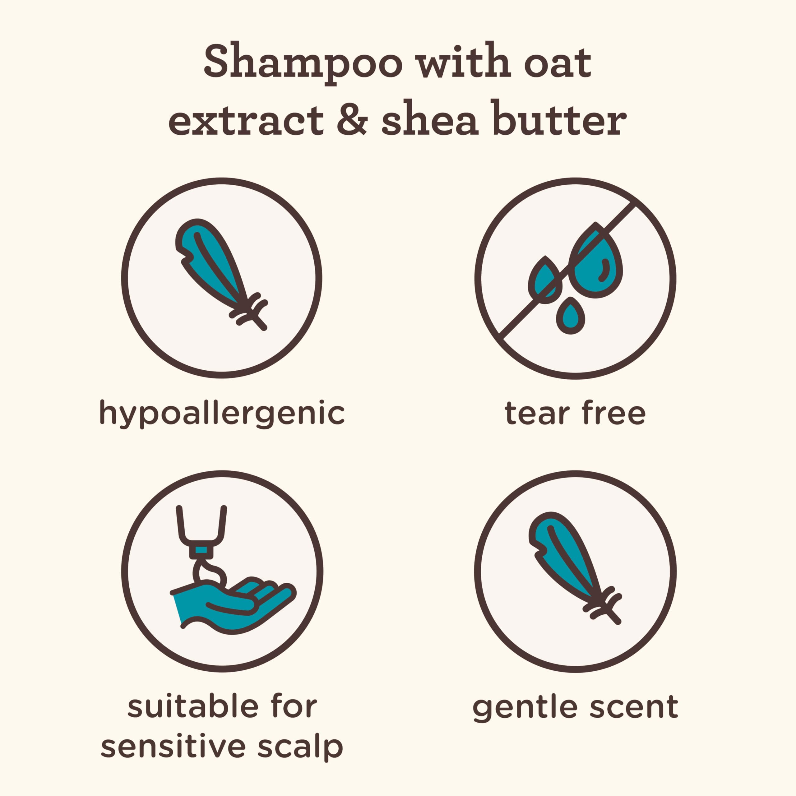 Aveeno Kids Curly & Coily Hair Shampoo, Hydrating Shampoo for Type 3 & 4 Hair, Kids Curly Hair Products suitable for Sensitive Scalps with Oat Extract & Shea Butter, Paraben-Free, 12 fl. oz