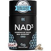 HPN NAD3 Clinical NAD+ Booster, Cellular Health & Natural Energy - NAD Supplement for Healthy Aging, Metabolic Support, NRF2 & Longevity, Nicotinamide Riboside & NMN Alternative, 120ct, 60-Day Supply