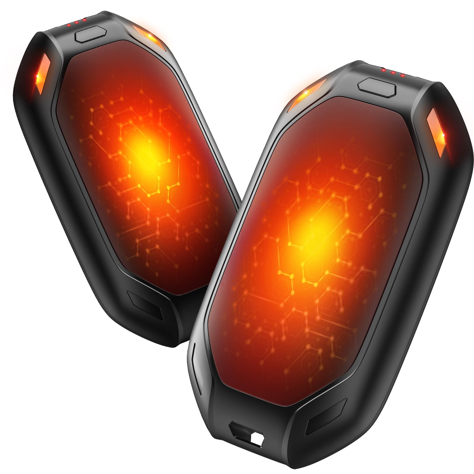 Joltix Hand Warmers 2 Pack 6000mAh Rechargeable, 3 Levels Heating Electric Hand Warmer, Reusable Hand Warmers Ideal for Outdoor, Camping, Hiking, Christmas, Thanksgiving, Men Gifts