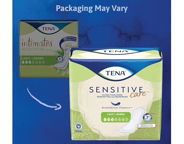TENA INTIMATES EXTRA COVERAGE ULTRA THIN LIGHT BLADDER LEAKAGE PAD FOR WOMEN, LIGHT ABSORBENCY, LONG LENGTH, 6 PACK – 144 TOTAL