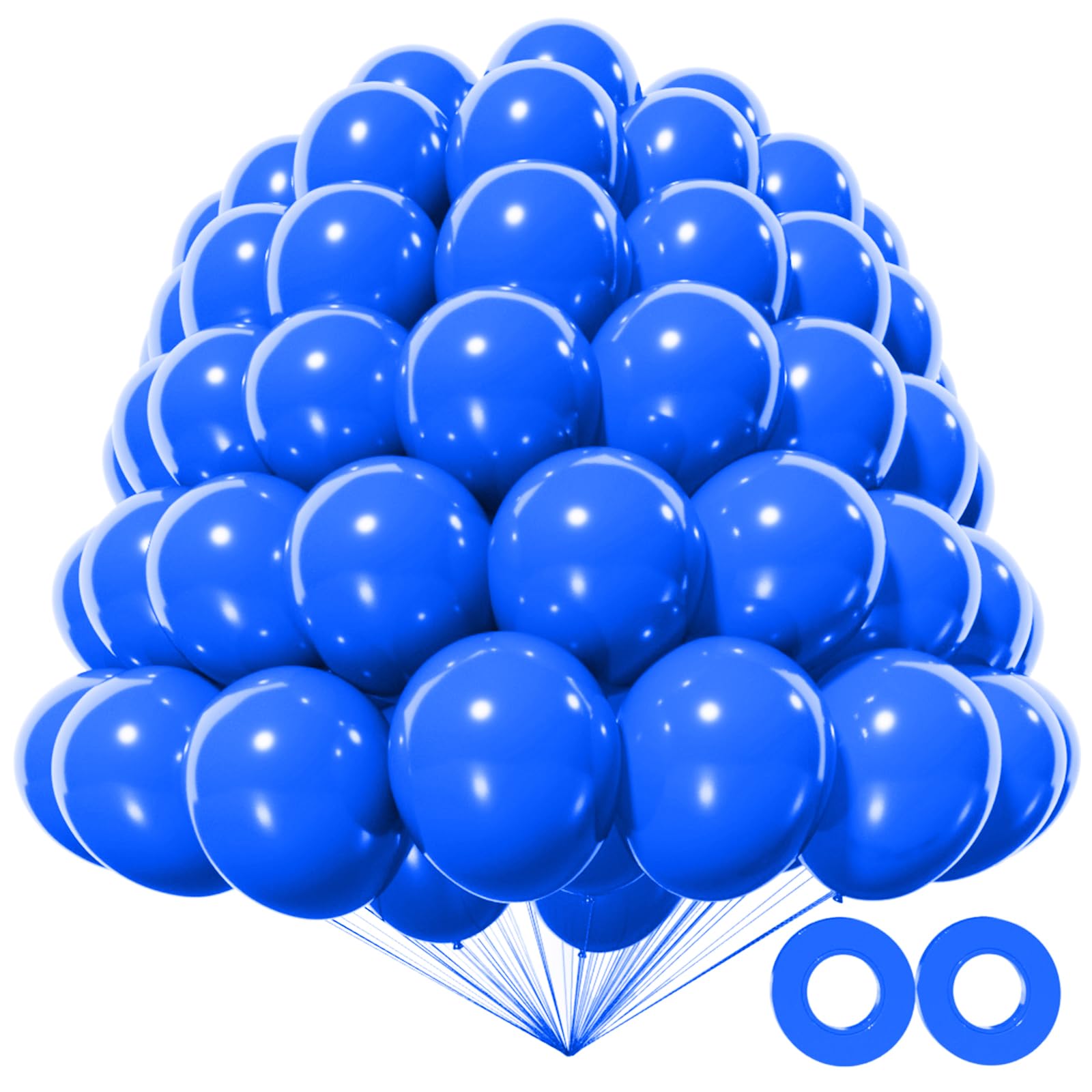 KAWKALSH 200pcs Dark Blue Balloons 5 Inch, Small Mini Latex Balloons for Party Birthday Baby Shower Anniversary Festival Arch Garland Decoration