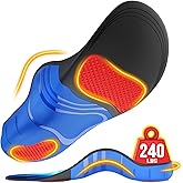 NEUPU 240+lbs Plantar Fasciitis Insoles Men Women, Comfort Heavy Duty High Arch Support Insoles for Pain Relief Absorb Shock, Work Boot Shoe Inserts Orthotic for Flat Feet, Pronation, Heel & Foot Pain