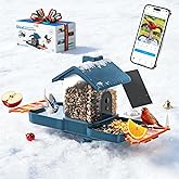 ​Bird Feeder with Camera and Bird Bath for Outdoors, Dual-Lens 2K HD Video with AI Identification, Solar Powered, Instant Alerts, IP66 Weatherproof