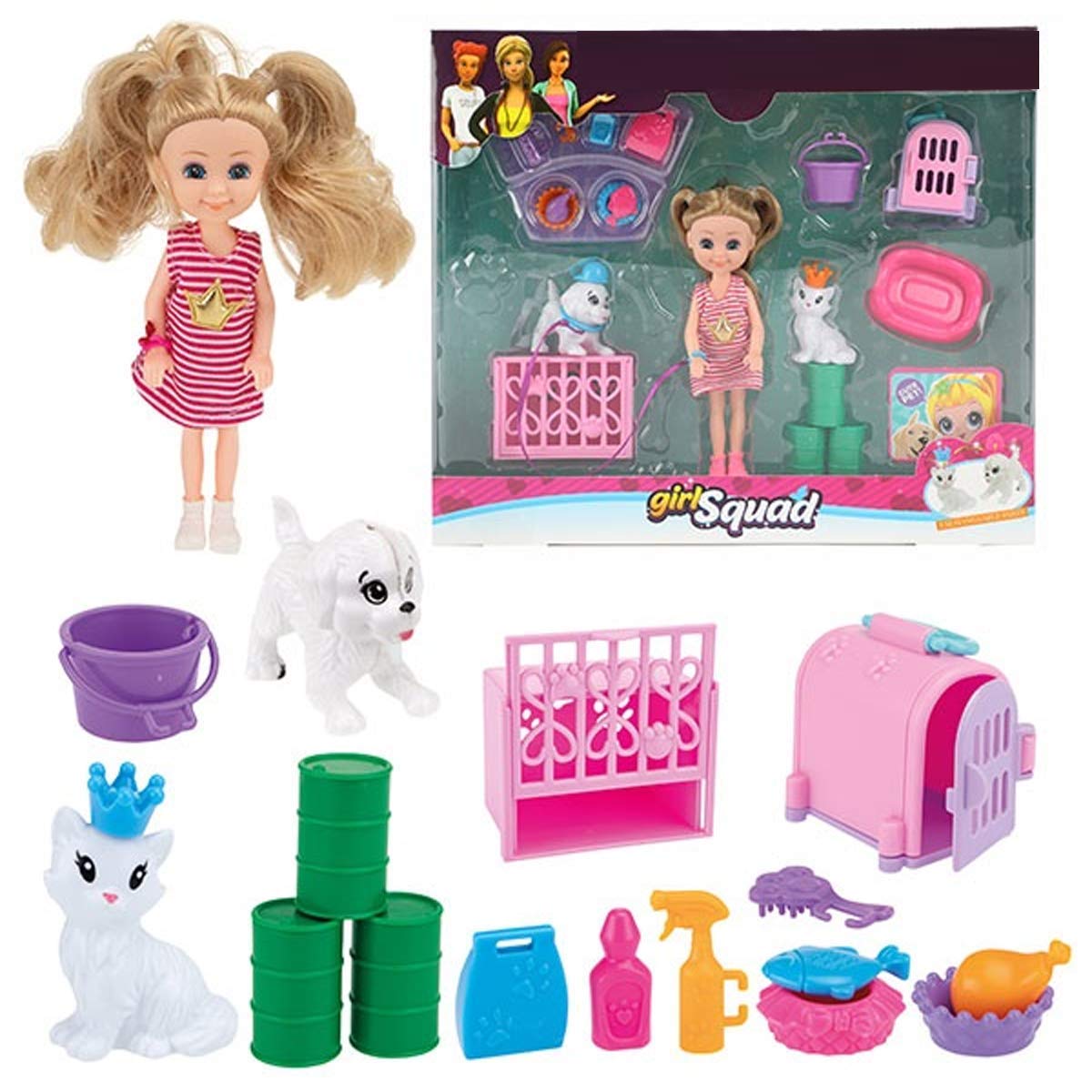 UMKYTOYS Toy Doll Girl Pet Playset