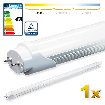 LEDVero 1x SMD LED Röhre 90 cm mit TÜV-Zertifizierung in warmweiß - Leuchtstoffröhre T8 G13 Tube milchige Abdeckung - 14W, 14