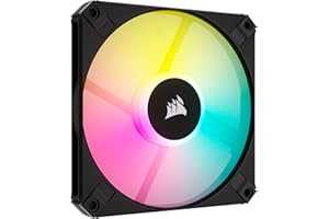 Corsair AF120 RGB Slim, 120mm PWM Fluid Dynamic Bearing Fan - Thin Profile for Small-Form Cases - Low-Noise - Up to 2000 RPM 