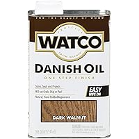 Watco 242220 Danish Oil Wood Finish, Low VOC, Quart, Dark Walnut