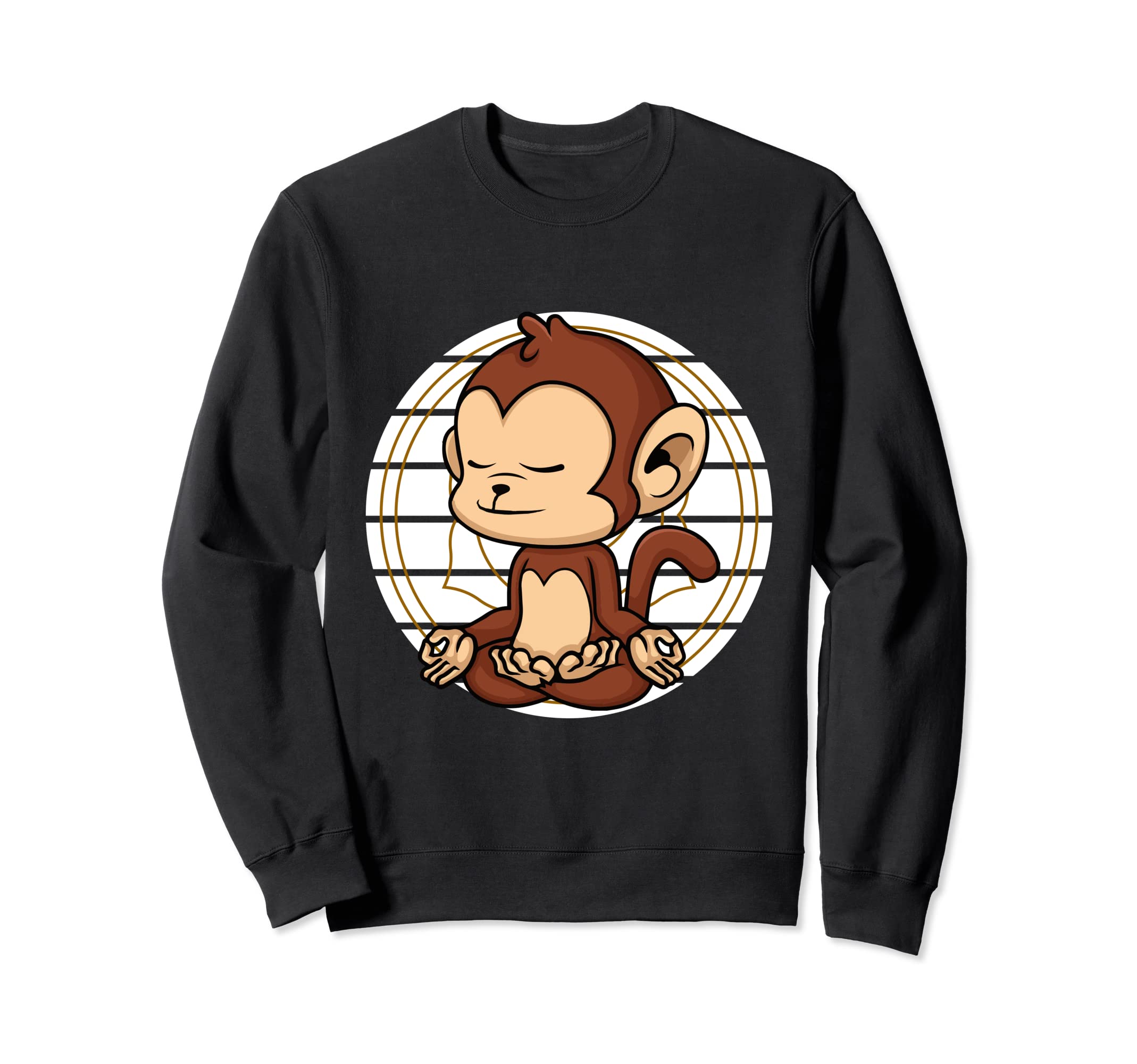 Cute Monkey Meditating Chakra Yoga Meditation Namaste Sweatshirt