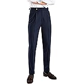 Men's Gurkha Naples Italian Style No Need to tie a Belt High Waisted Dress Pants