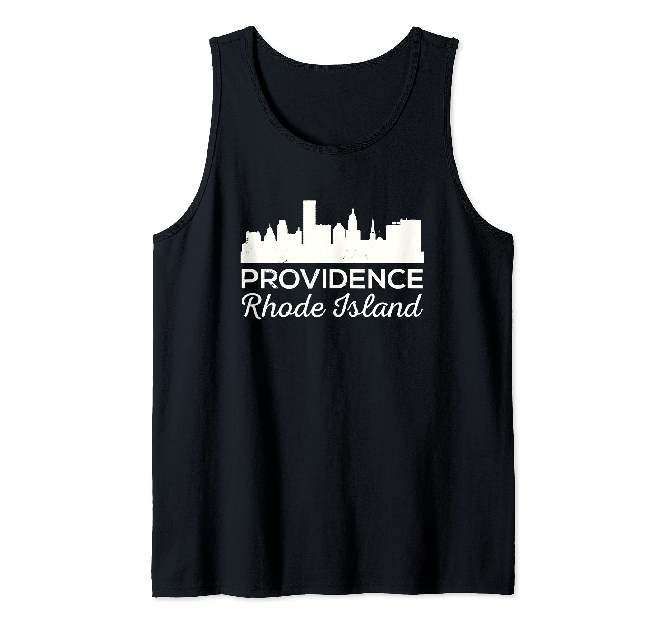 Providence Rhode Island Retro Skyline Vintage City Design Ri Tank Top