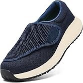 HOMASS Diabetic Shoes for Men and Women, Adjustable Slip-On Wide Walking Shoes for Swollen Feet, Orthopedic Foot Pain Relief, Neuropathy - EasyTop Wings
