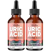 Liposomal Uric Acid Drops, Tart Cherry Supplement with Celery Seed & Boswellia Extract – Muscle, Detox, Joint and Kidney, Uric Acid Cleanse Liquid Supplement– 4 FL OZ (2 Bottle)