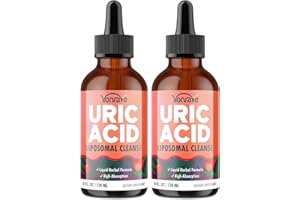 YONRAVE Liposomal Uric Acid Drops, Tart Cherry Supplement with Celery Seed & Boswellia Extract – Muscle, Detox, Joint and Kidney, Uric Acid Cleanse Liquid Supplement– 4 FL OZ (2 Bottle)