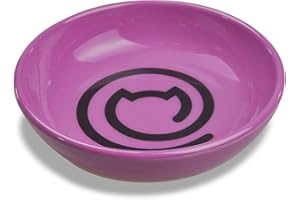 Van Ness Pets EcoWare Whisker-Friendly Cat Bowl, Wide Dish Cat Dish, 8 OZ, Fuschia