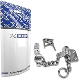 XFORT Polished Chrome Door Chain Narrow Design External Internal Restrictor view 6