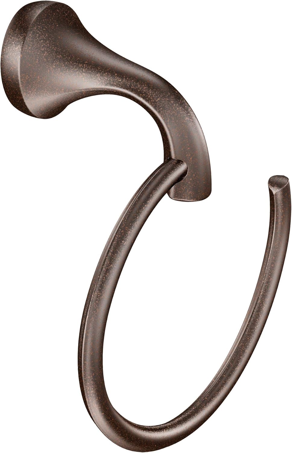 Moen YB2886BN Eva Bathroom Single Post Hand Towel Ring, Brushed Nickel - Towel Rings For Bathroom Brushed Nickel - 