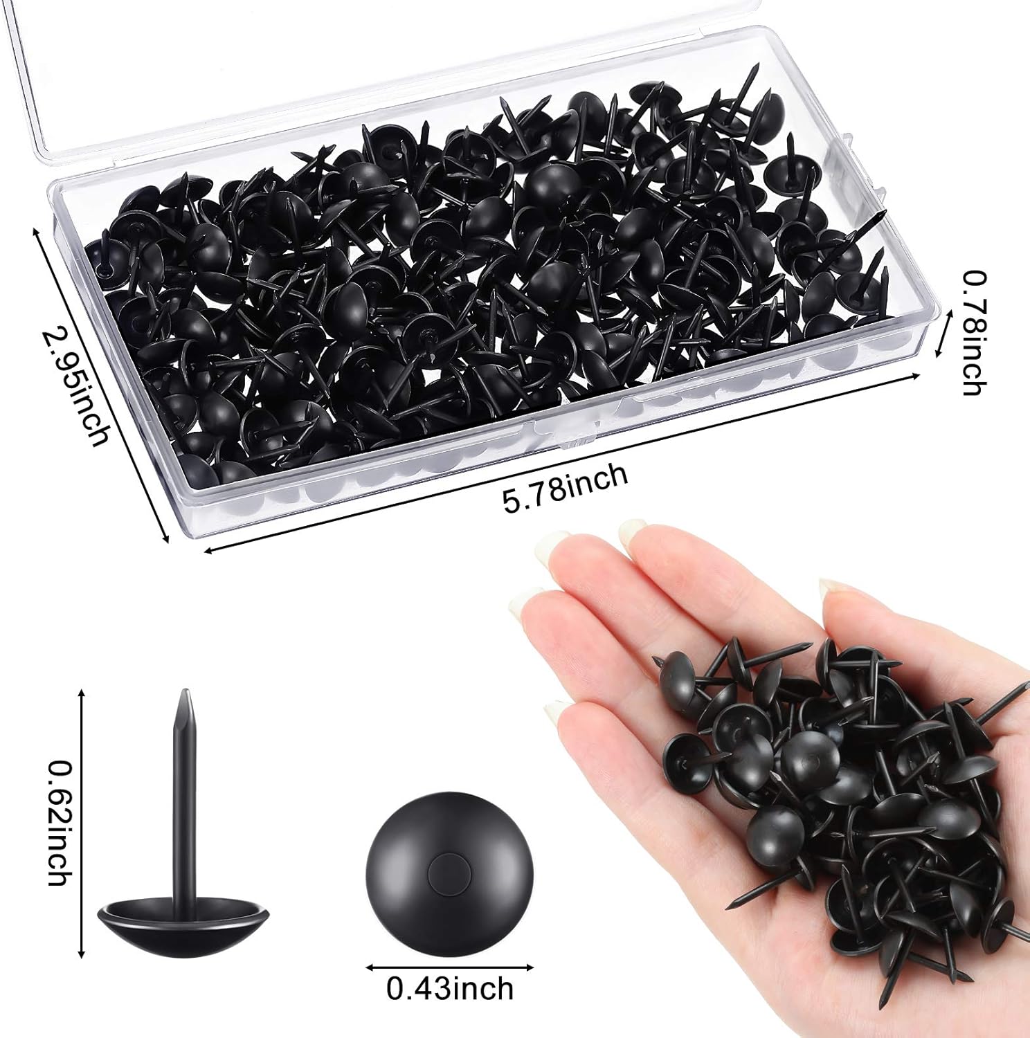 Black Upholstery Tacks - Image 3