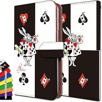 Amazon Com Iphone5s Iphone5 アイフォン５ｓ アイフォン５ Iphone5sカバー 5 5sカバー ケース 手帳 レザー 手帳型 アリス キャラクター カバー トランプ 三月ウサギ 5sケース 手帳型ケース Docomo Au Softbank の Iphone5 Iphone5s ハート 兎 ウサ かわいい