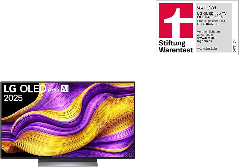 OLED48G56LS TV 48" (121 cm) OLED evo Fernseher (α11 4K AI-Prozessor, webOS 25, Dolby Vision, bis zu 120Hz) [Modelljahr 2025]
