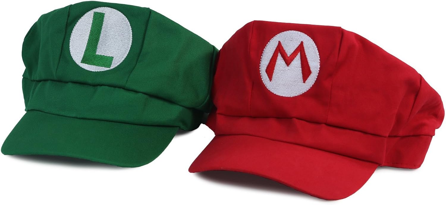 Landisun Costume Hat Anime Adult Unisex Cosplay Cap (Red and Green): Toys & Games