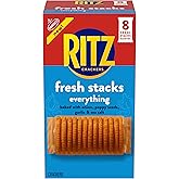 RITZ Fresh Stacks Everything Crackers, 8 Multi Snack Packs | Travel Snacks, Individually Wrapped