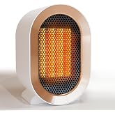 Swocky Indoor Electric Portable Space Heater, 1200W Personal Desk Heater, Fast Quiet Heating Ceramic with Thermostat for Large Room,Bedroom and Office Use (White)