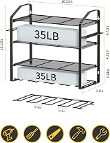 Mutool Power Tool Organizer Wall Mount 3 Tier 4 Holders Drill Rack view 3