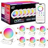 ILC 4 Inch LED Reccessed Downlights Compatible with Alexa (Hub Required), 10W, APP Controlled, RGB Color Changing, 2700K-6000K, 100W Equivalent, Recessed Ceiling Lights,Bluetooth MESH (6 Packs)