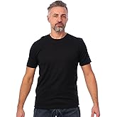 Merino Wool T-Shirt Mens - Short Sleeve Merino Wool Shirts for Men Sport Lightweight Thermal Base Layer Hiking Tshirt