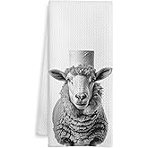 WOTYPU Funny Sheep Gifts Hand Towels for Bathroom, Kids Bathroom Decor, Sheep Lover Gifts Decorative Hand Towels for Kids Guest Bath Room Washroom Power Room Vanity Half Bath, 16X24 Inch