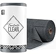 Fantasticlean Microfiber Cleaning Cloth Roll -75 Pack, Tear Away Microfiber Towels, 12" x 12", Reusable, Washable, Scratch Free, Ultra Absorbent Dish Rags for Car, Home, Garage or Shop (DimGray)