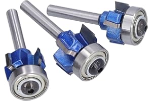 3Pcs Corner Round Bit Router Set - Woodworking Milling Cutter with 4 Flute Design, 6mm Shank, R1 R2 R3 for Trimming