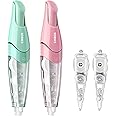 CINBOS Refillable Retractable White Correction Tape, White Smooth Pull Out Correction Tape with 2 Extra Refills, Cute Correction Tape for Office Supplies, 4 PCS (CS-25)