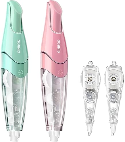 Tofficu Lot de 12 rubans correcteurs blancs pour ruban adhésif blanc, accessoire de papeterie, rouleau correcteur quotidien, ruban correcteur pour encre