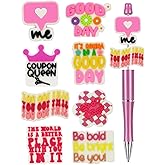 8Pcs Silicone Focal Beads for Pens – Premium Soft, Durable Beads for Custom Pen Making, DIY Craft Projects, and Personalization – Assorted Colors and Designs (Inspirational)