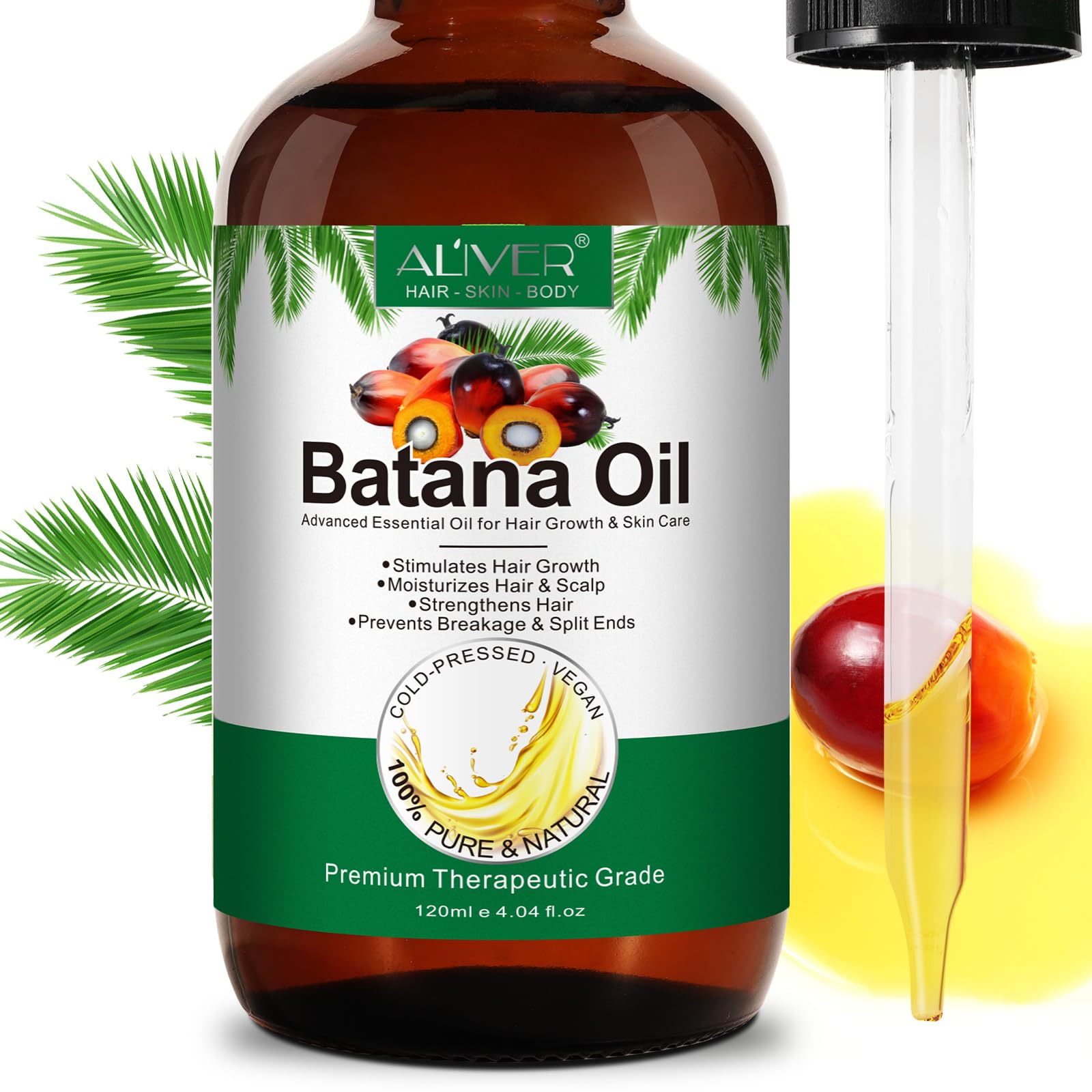 Batana Oil For Hair Growth, Organic For Healthy Hair, Hair Growth Oil, Scalp Care, 100% Natural, Promotes Healthy Hair Growth, Suitable For Both Men And Women (Oil 120ml)