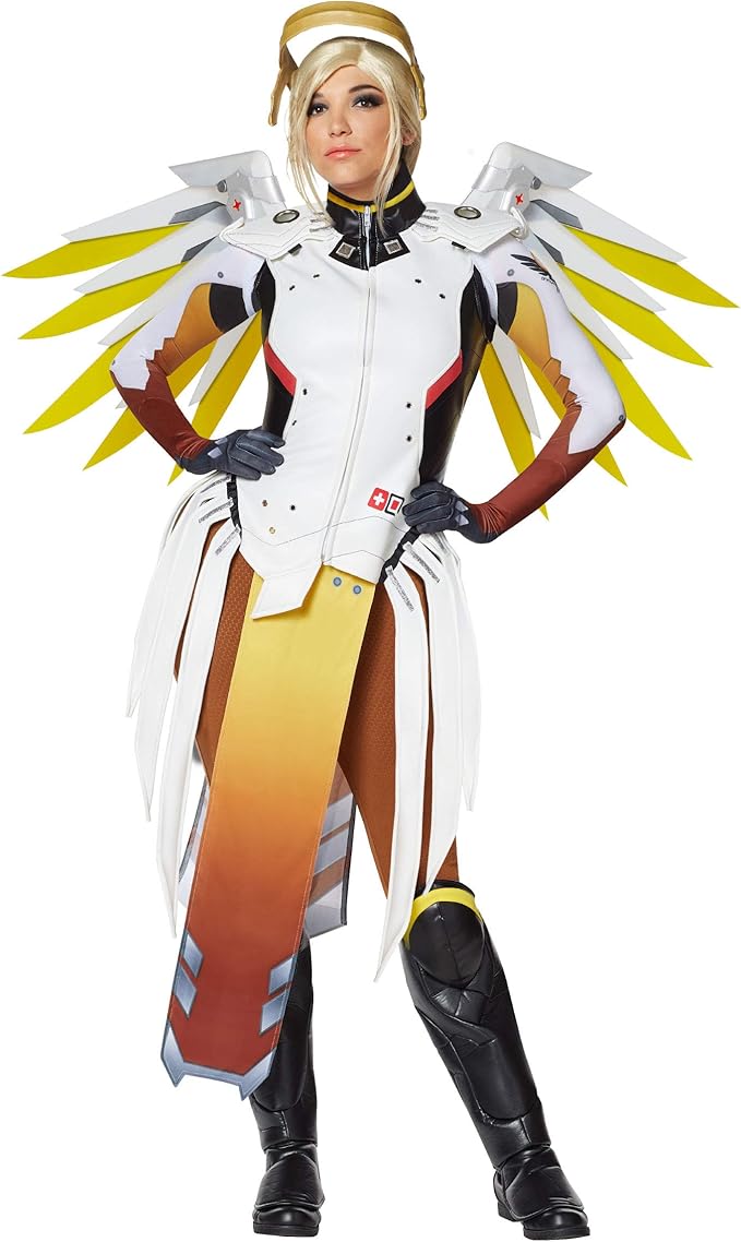 Adult Mercy Costume Deluxe Overwatch Clothing
